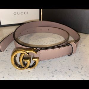 Double-G Buckle Calfskin Belt